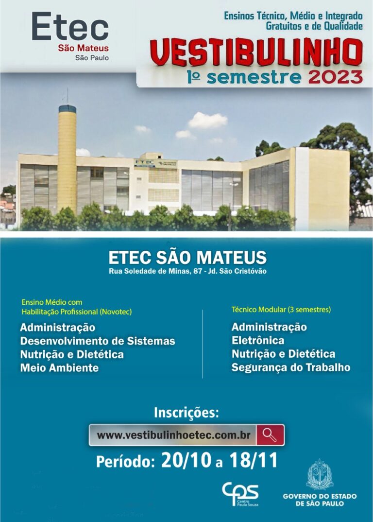 Etec S O Mateus Escola T Cnica Estadual S O Mateus Compet Ncia Em